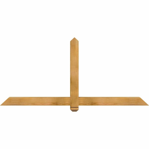 Ekena Millwork Eugene Rough Sawn Timber Gable Bracket, Western Red Cedar, 72"W x 33"H x 4"D x 4"F, 11/12 Pitch GBW072X33X0404EUG00RWR - main